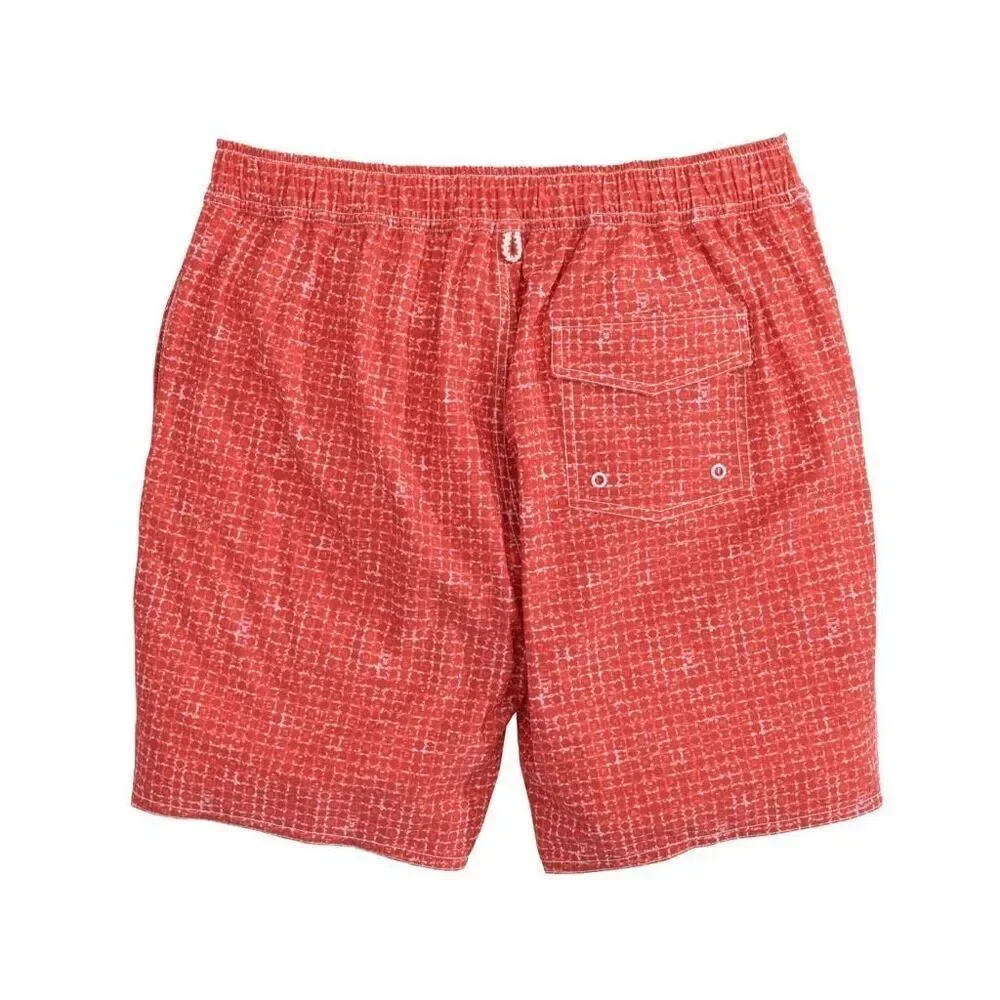 New. Johnnie-O red swim shorts. Small. Retails $89